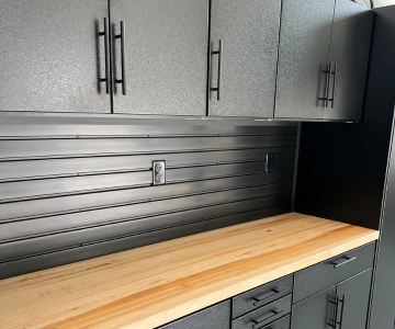 Custom Garage Cabinets and Slatwall by Optimus Garage Denver